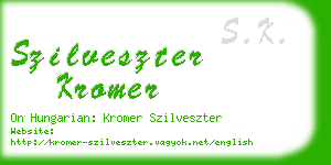 szilveszter kromer business card